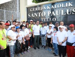 Danny Pomanto Ramaikan Jalan Santai Sehat Bahagia Gereja Katolik Paroki ST Paulus Tello