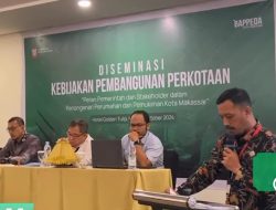 Kepala Bappeda Makassar Buka Rapat Diseminasi Kebijakan Pembangunan Perkotaan