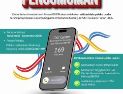 Kementerian Investasi akan Lakukan Validasi Data, DPMPTSP Makassar Imbau Pelaku Usaha Segera Sampaikan LKPM Triwulan IV