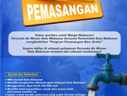 Perumda Air Minum Makassar Lanjutkan Program Pemasangan Meteran Baru Gratis Hingga Akhir Tahun 2025
