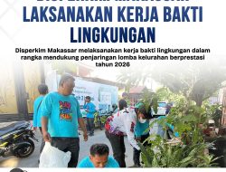Disperkim Makassar Laksanakan Kerja Bakti di Kelurahan Gunung Sari