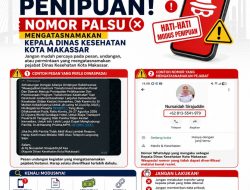 Dinkes Makassar Imbau Warga Waspada Penipuan Mengatasnamakan Kepala Dinas Kesehatan